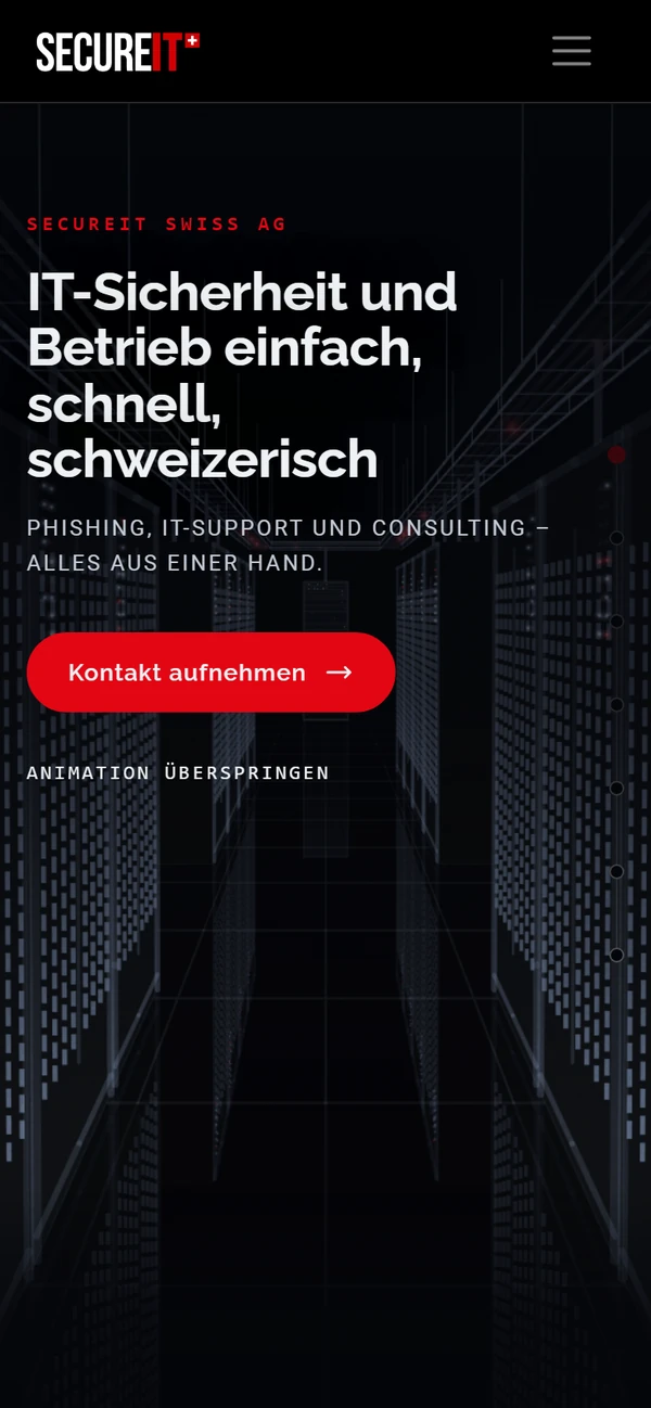 secureitswiss.ch auf dem Smartphone